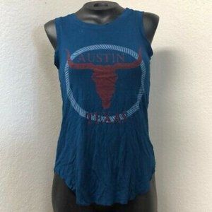Brokedown Austin Texas Royal Blue Tank Top*